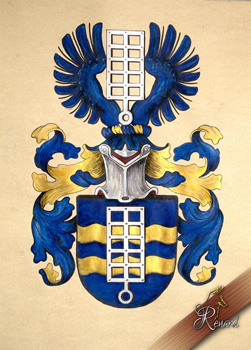 Wappen in Aquarell
